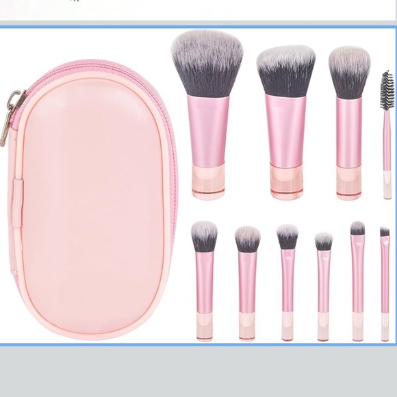 NWT No Label 10pc Makeup Brush Set with Travel Bag - Picture 6 of 9